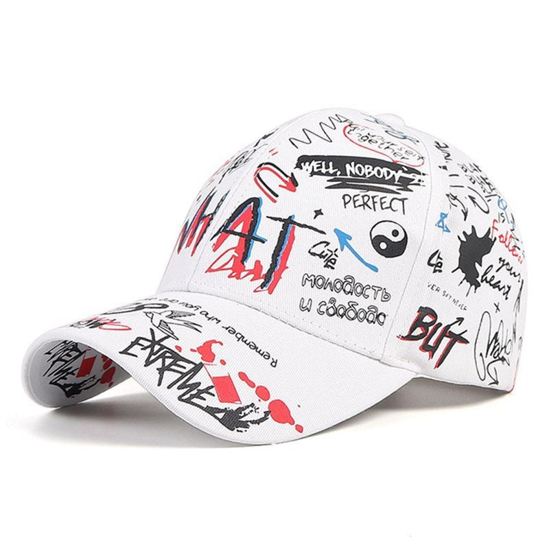 New Trendy Printed Sunshade Hip Hop Cap Unisex Adjustable Baseball Cap Korean Casual Sun Hat Cap