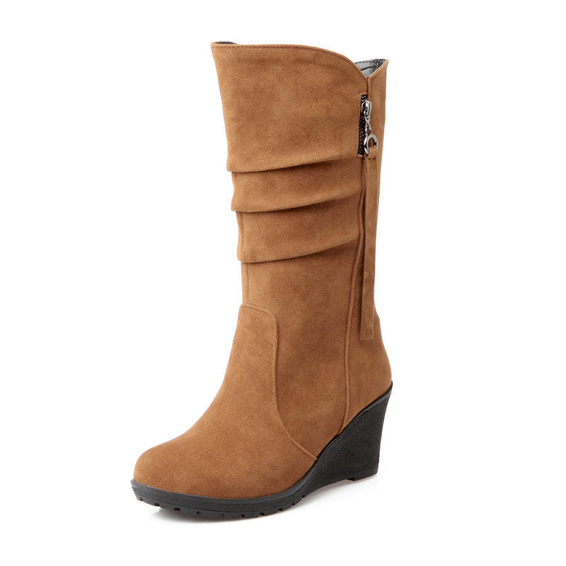 Autumn And Winter Mid-tube Boots Women