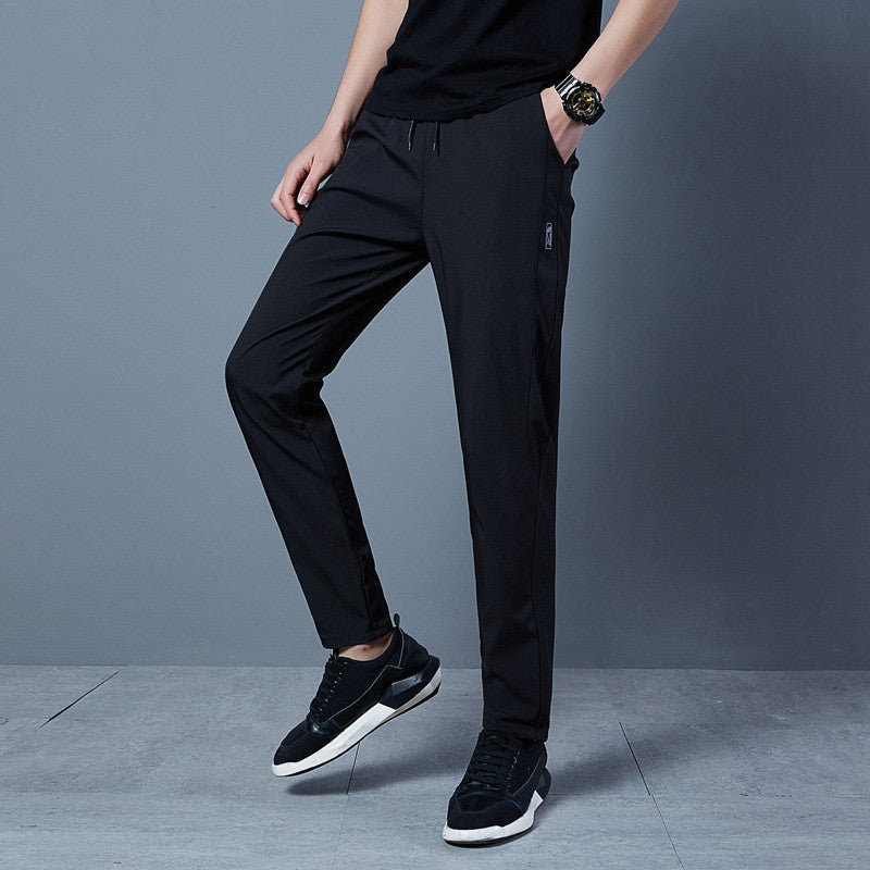 Mens Fashion Solid Color Loose Casual Pants