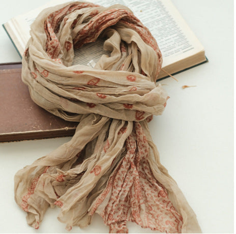 New Shawl Cotton Linen Cashew Printing Scarf For Women