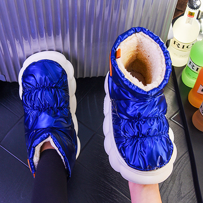 Winter Vroue Snow Boots Plush Warm Huis Floor Down Skoene