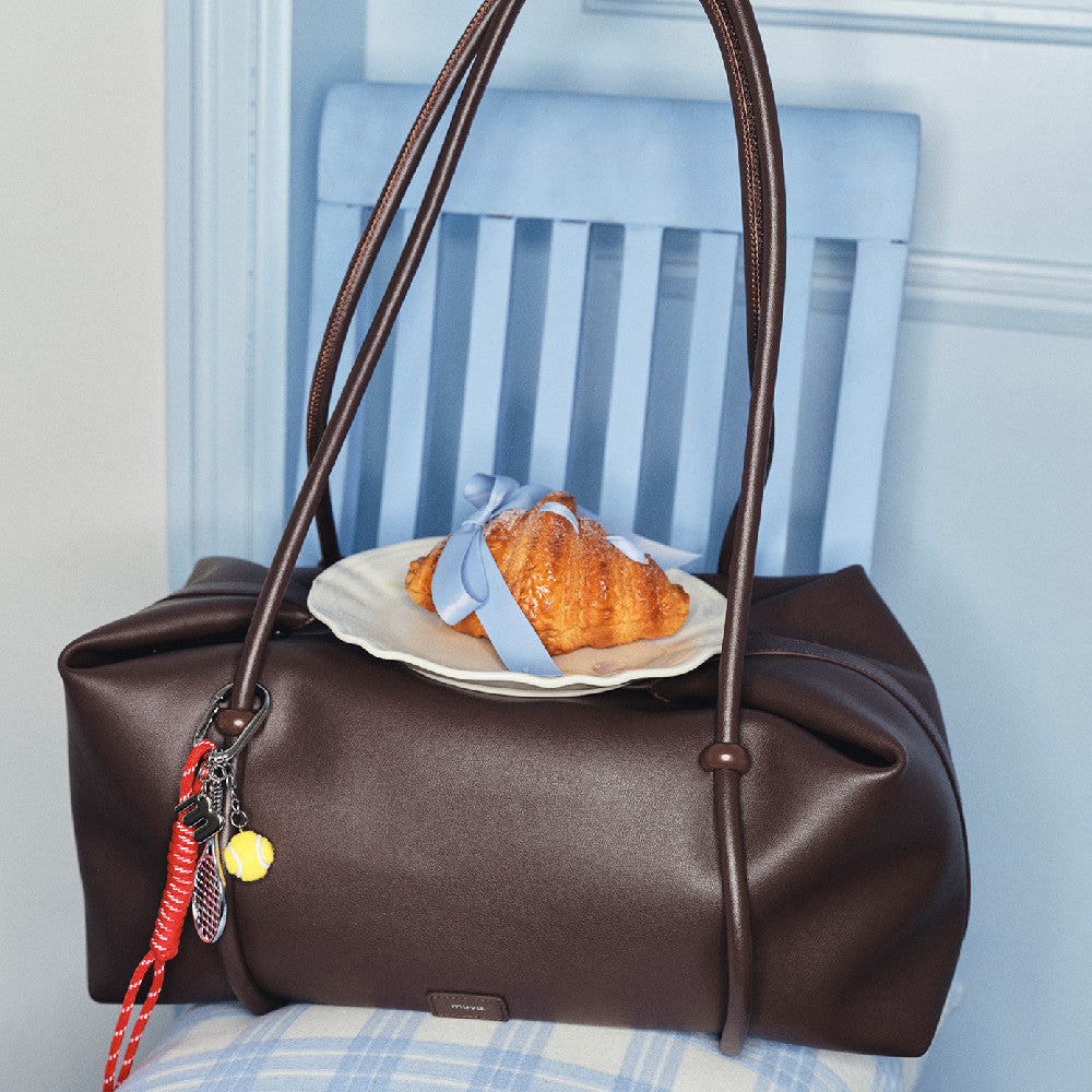 Leer Reis Hand-gedra Een-skouer Groot Vroue Mode Gym Bag