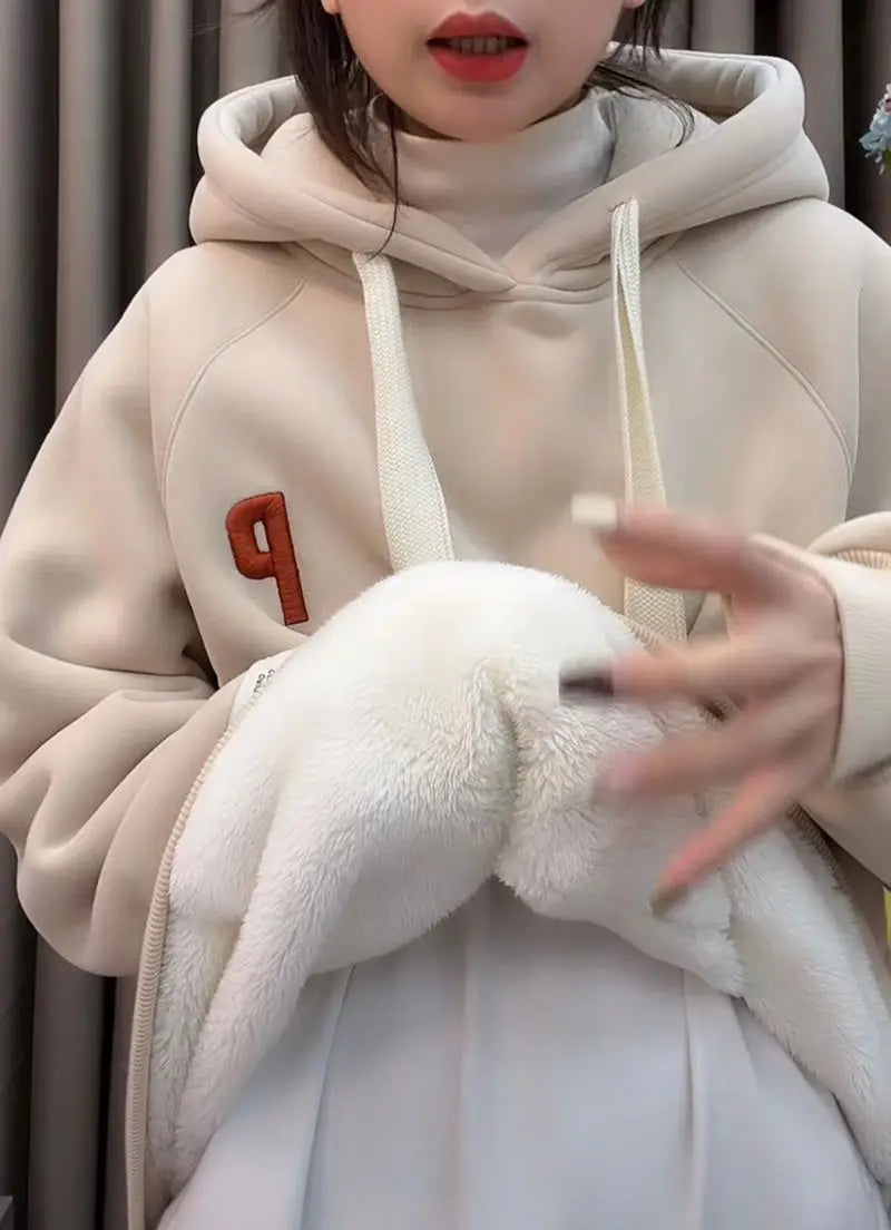 2023 new warm fleece hoodie jacket fashion sweatshirt oversized women's wear hoodies sweatshirt y2k k pop clothes hoodies