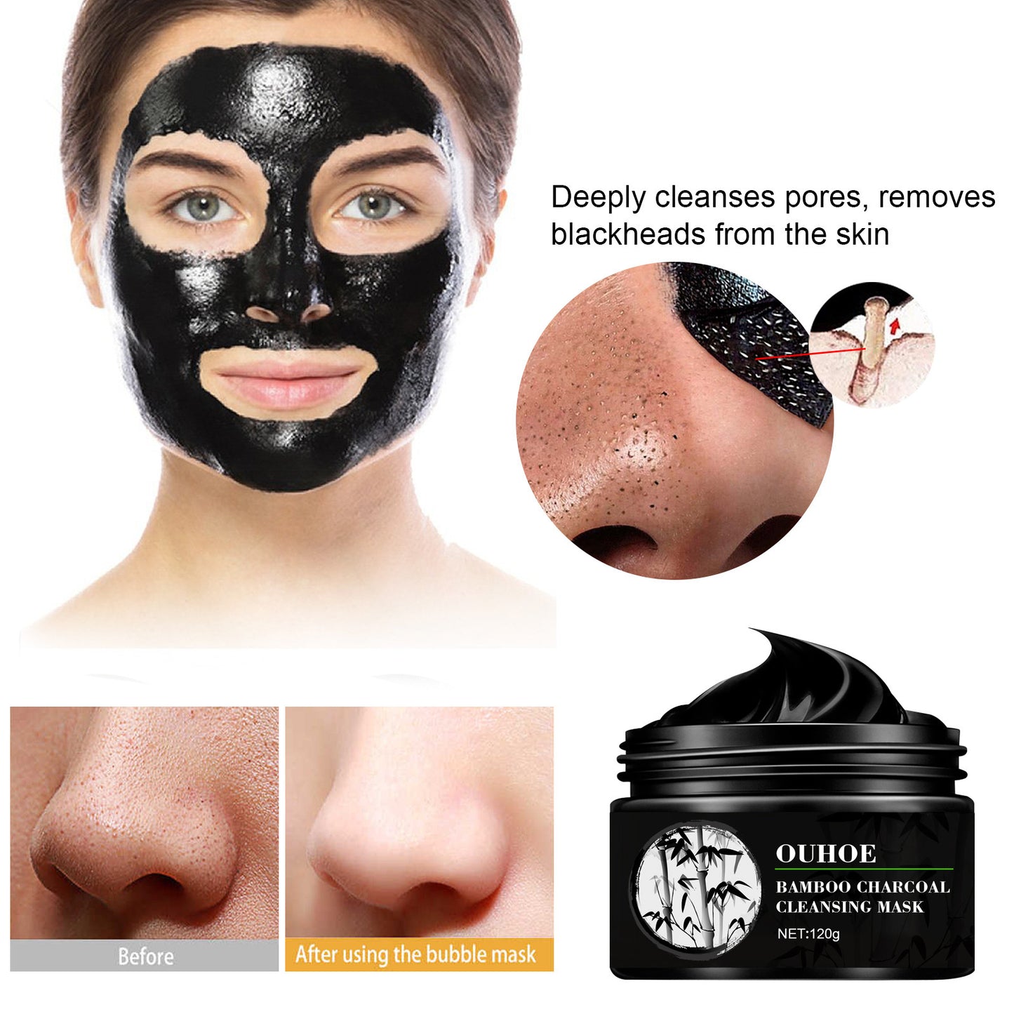 Cleansing And Shrinking Pores Blackheads Peeling Mask