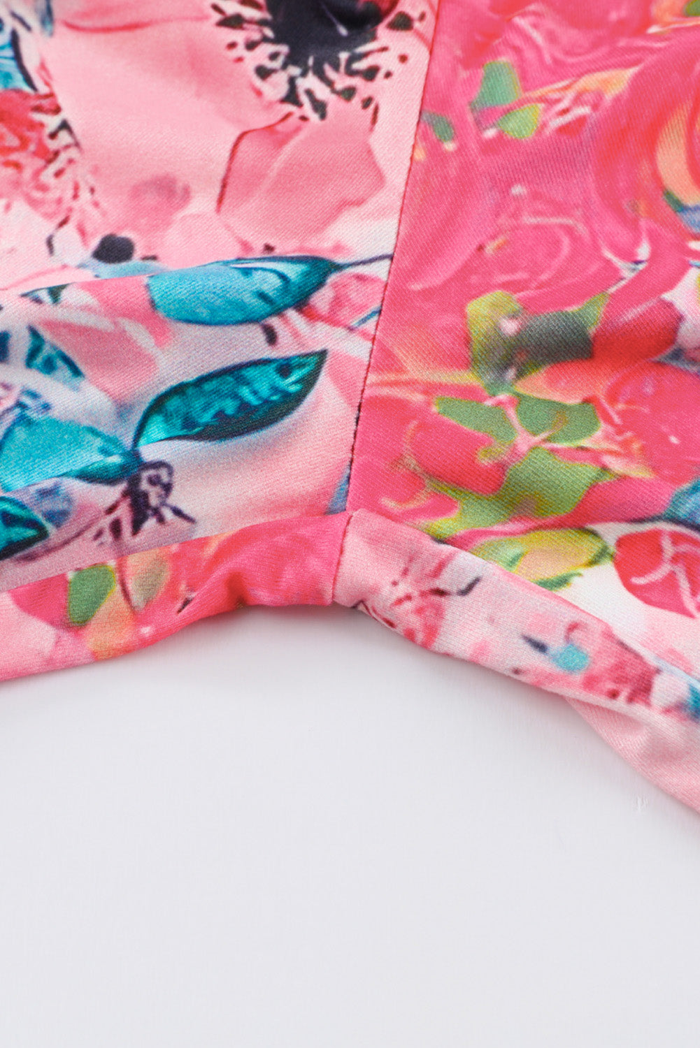 Gedrukte vierkantige nek breë band jumpsuit