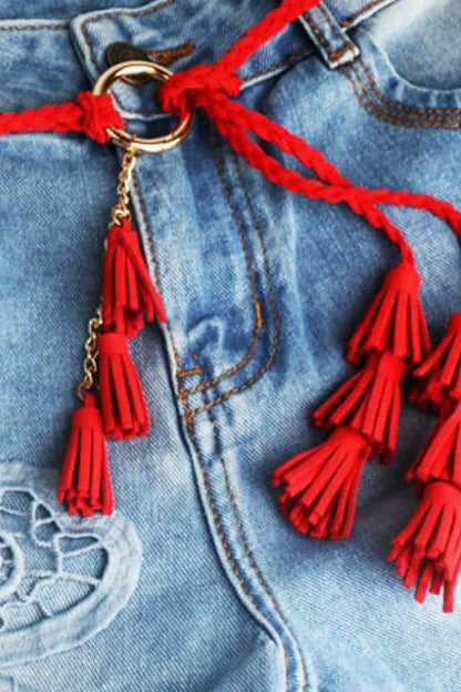 Braid Belt with Tassels