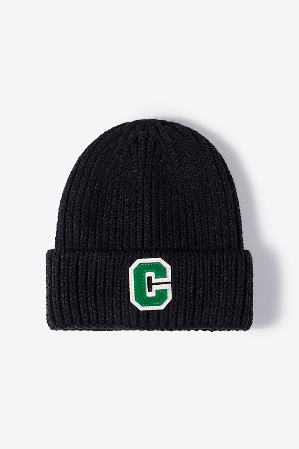 Letter C Patch Cuffed Beanie