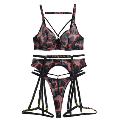 Bra Leopard Print Underwear Six-piece Set