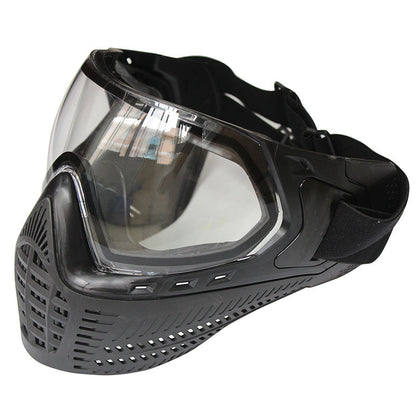 All Black Double Layer Elastic Band Paintball Protective Mask