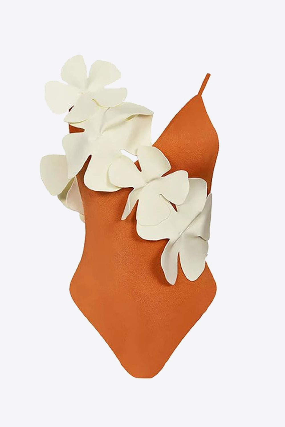 Flower Contrast One-Piece Swimsuit