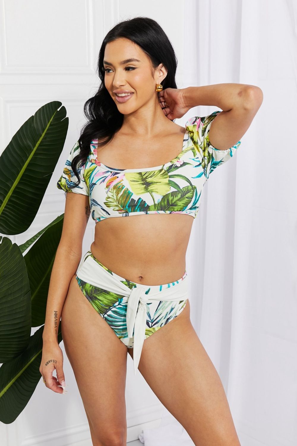 Marina West Swim Vacay Ready Pofmou-bikini in blomme