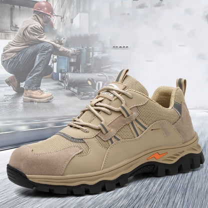 Anti Slip Steel Toe Work Shoes On Construction Sites