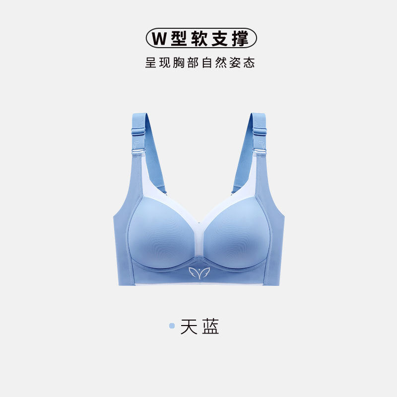 Thin Cup Plus Size Smooth Smooth Full Cup Adjustable Underwear Women's Push-up Anti-sag Bra Retraction Bra Bra