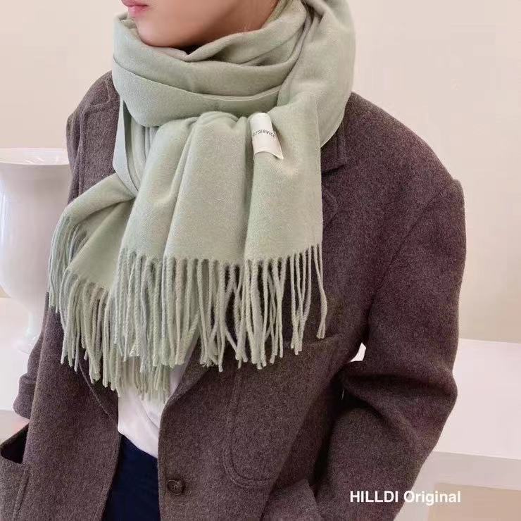 New Style Tassel Imitation Cashmere Scarf Padded Shawl Women