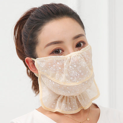 Summer Sun Protection Mask Outdoor Sun Protection Neck Protection Ice Silk Fabric Breathable And Dustproof