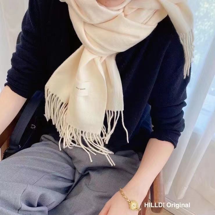 New Style Tassel Imitation Cashmere Scarf Padded Shawl Women