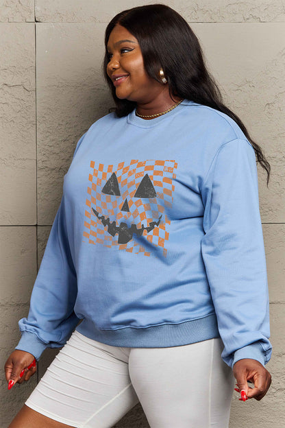 Simply Love Full Size Graphic Dropped Shoulder Sweatshirt