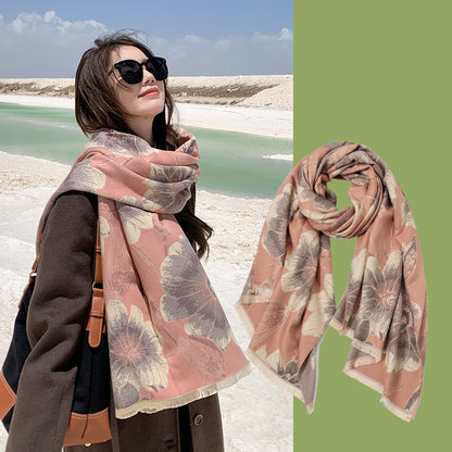 Yunnan Travel Wear Artificial Cashmere Scarf Women