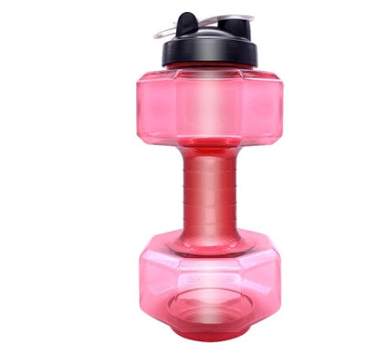 Creative Dumbbell Fitness Water Bottle Filled Cup