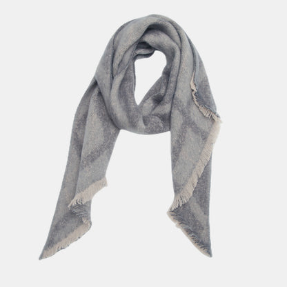 Raw Hem Polyester Scarf