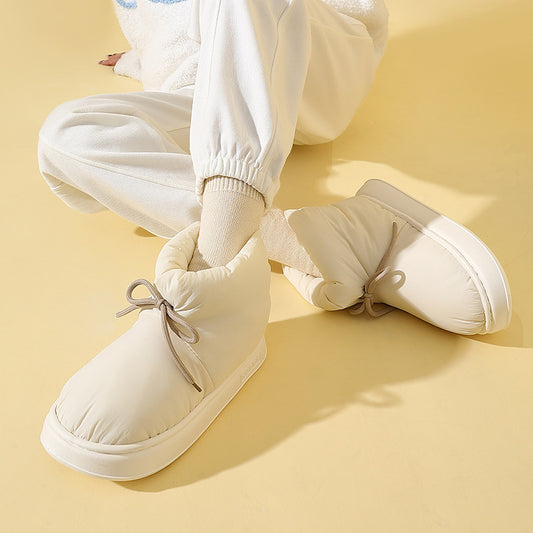 High Top Down Cotton Slippers For Women In Winter