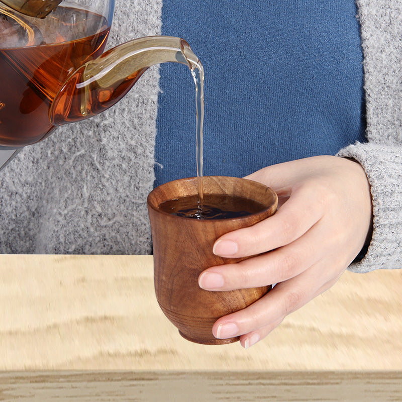 Wooden Cup Coffee Tea Mug Beer Water Bottle