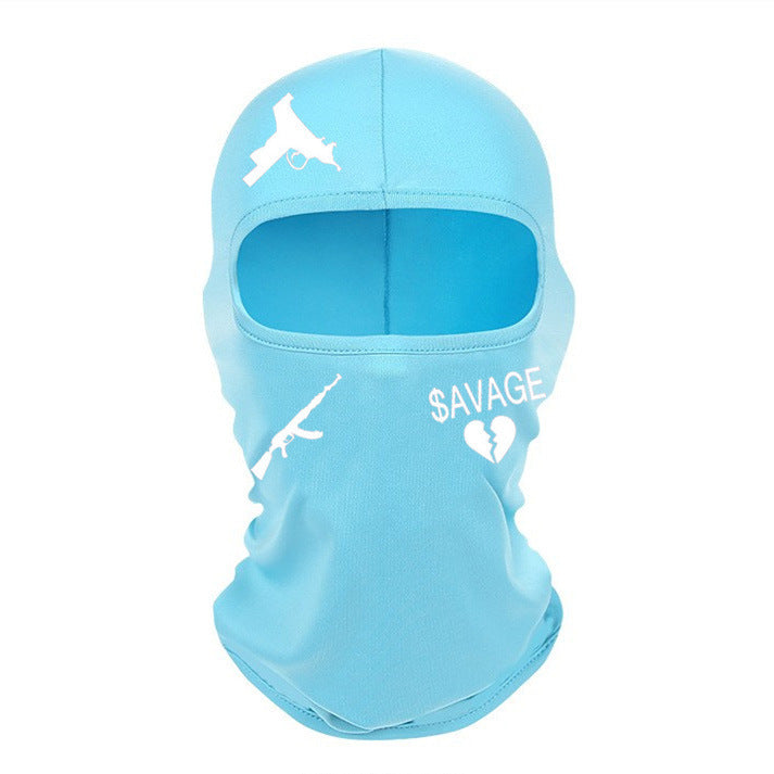 Outdoor Cycling Windproof Sun-proof And Breathable Neck Protection Heat Transfer Patch Printed Ice Silk Headgear