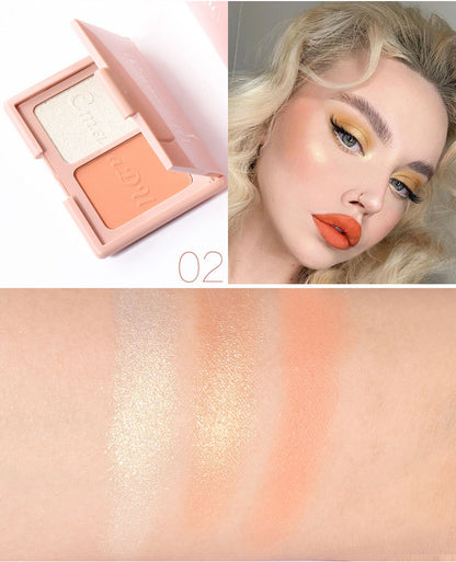 Two-tone Blush Highlighter And Contouring Palette