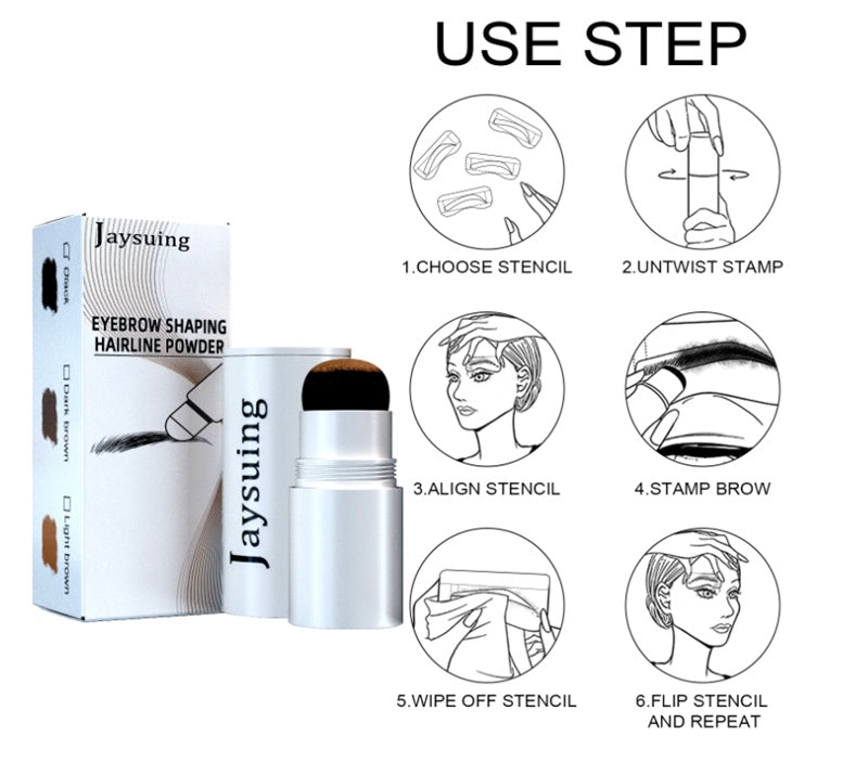 Waterproof And Sweatproof Eyebrow Powder Stamp Set