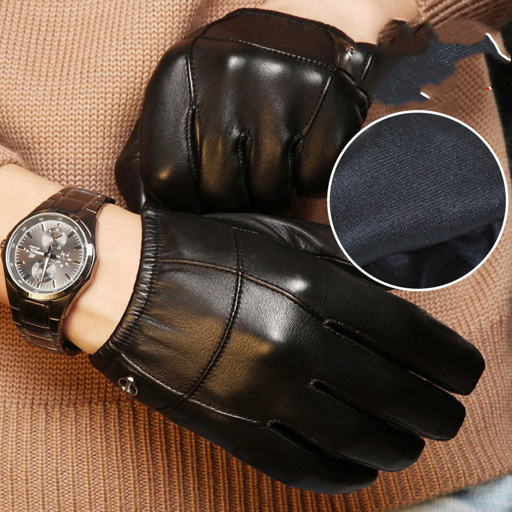 Driving leather gloves