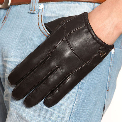 Driving leather gloves