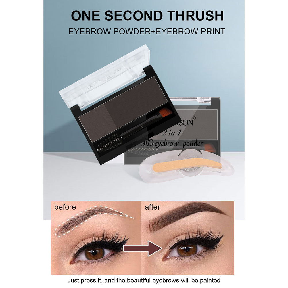 Lazy seal two-tone eyebrow powder