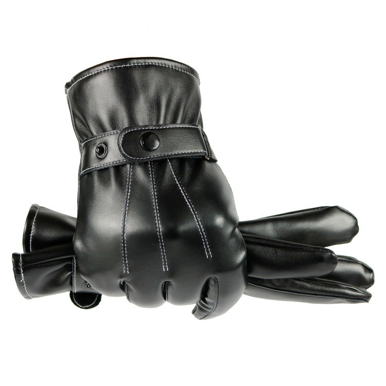 Leather touch gloves