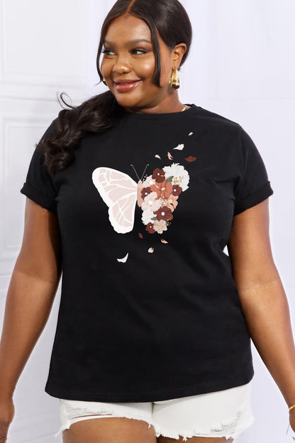 Simply Love Full Size Butterfly Graphic Cotton Tee