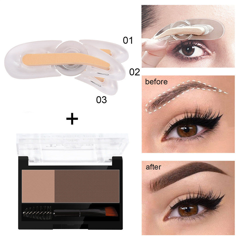 Lazy seal two-tone eyebrow powder