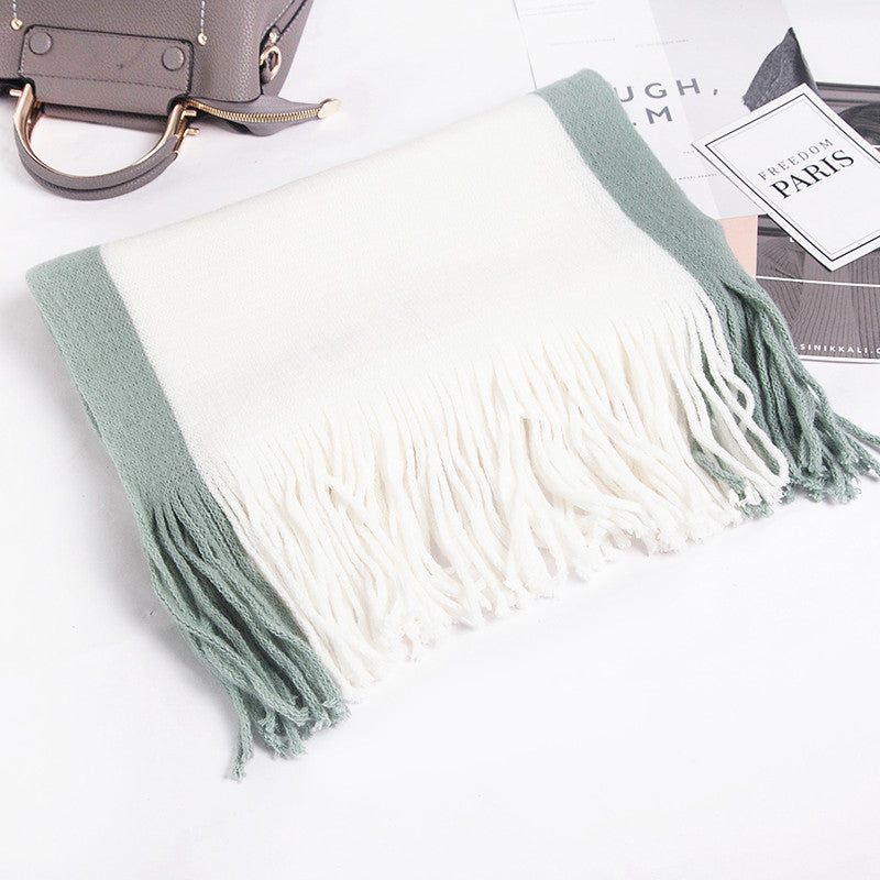 Woolen Scarf Women Knitted Bib Shawl