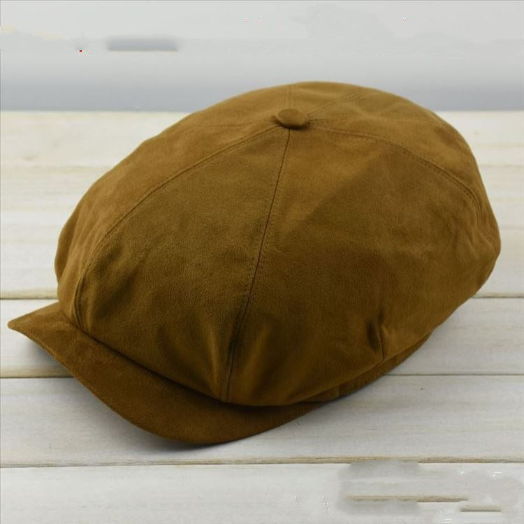 Beret suede cap