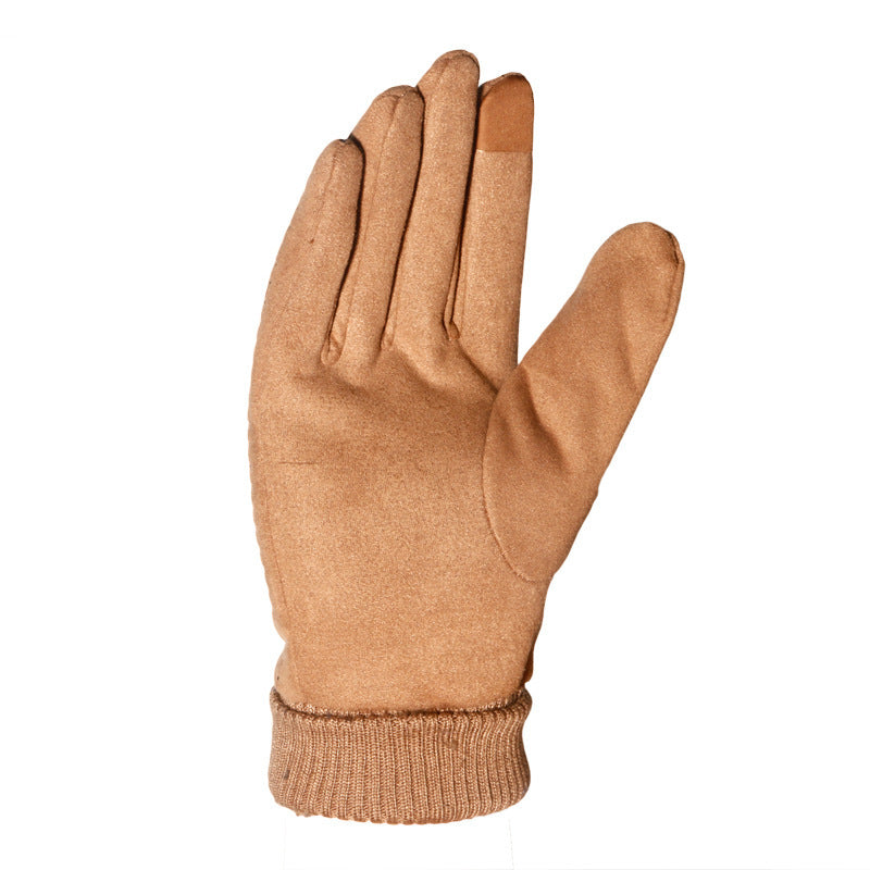 Suede gloves