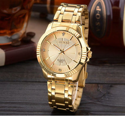 Luxury Brand Man Gold Dress Watches Stainless Steel