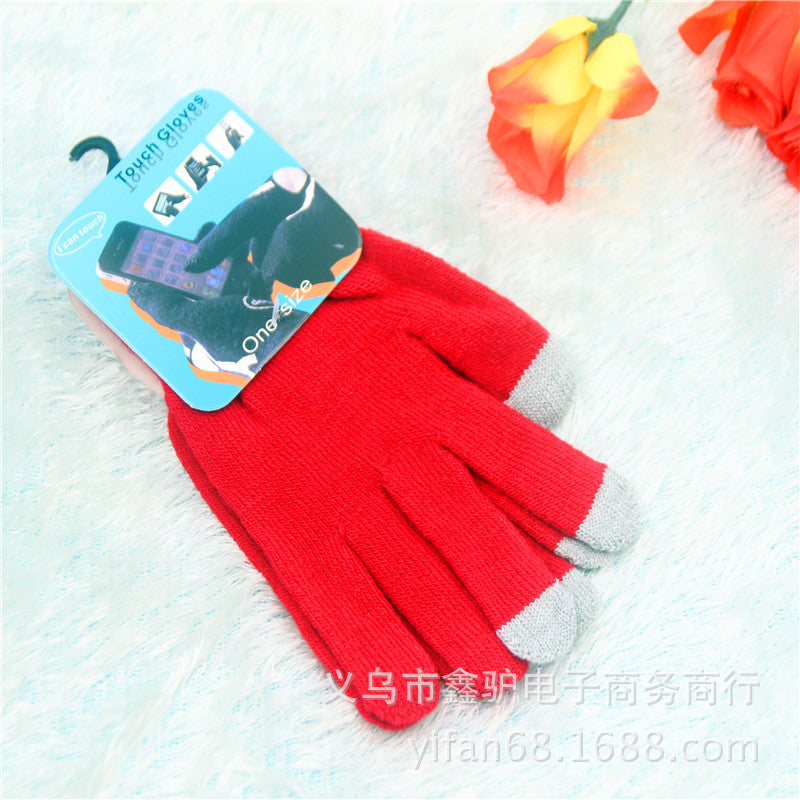 Touch screen gloves warm knit wool touch screen gloves winter touch gloves