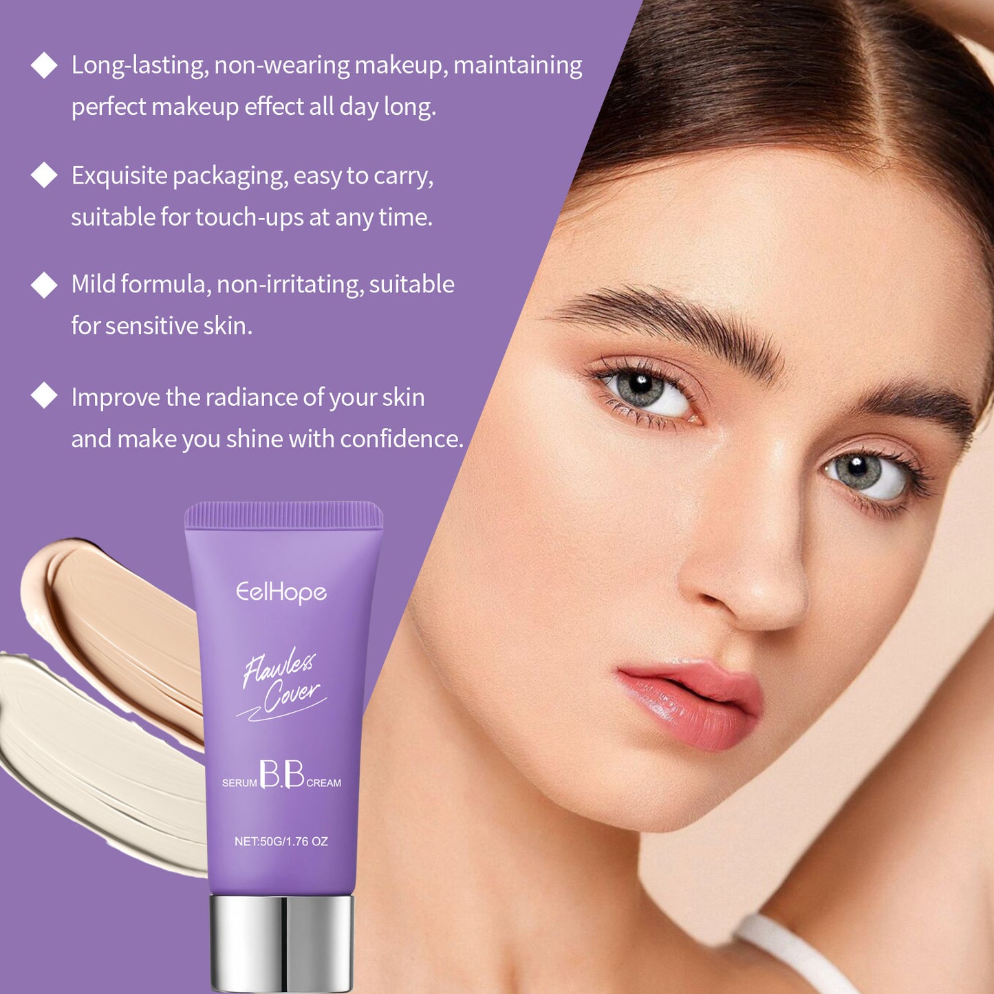 Moisturizing Nourishing Concealer Makeup Long Lasting Oil Control Lightweight Daily BB Cream