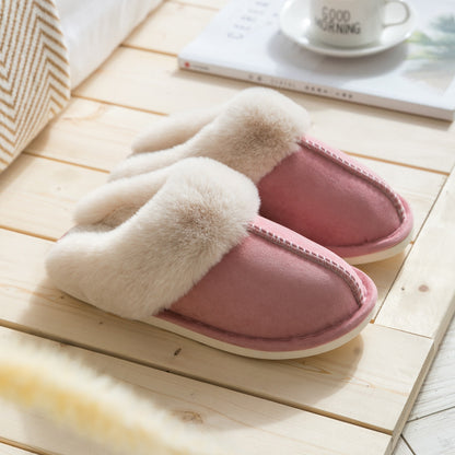 Household Plush Slippers Women Cotton Shoes For Autumn And Winter