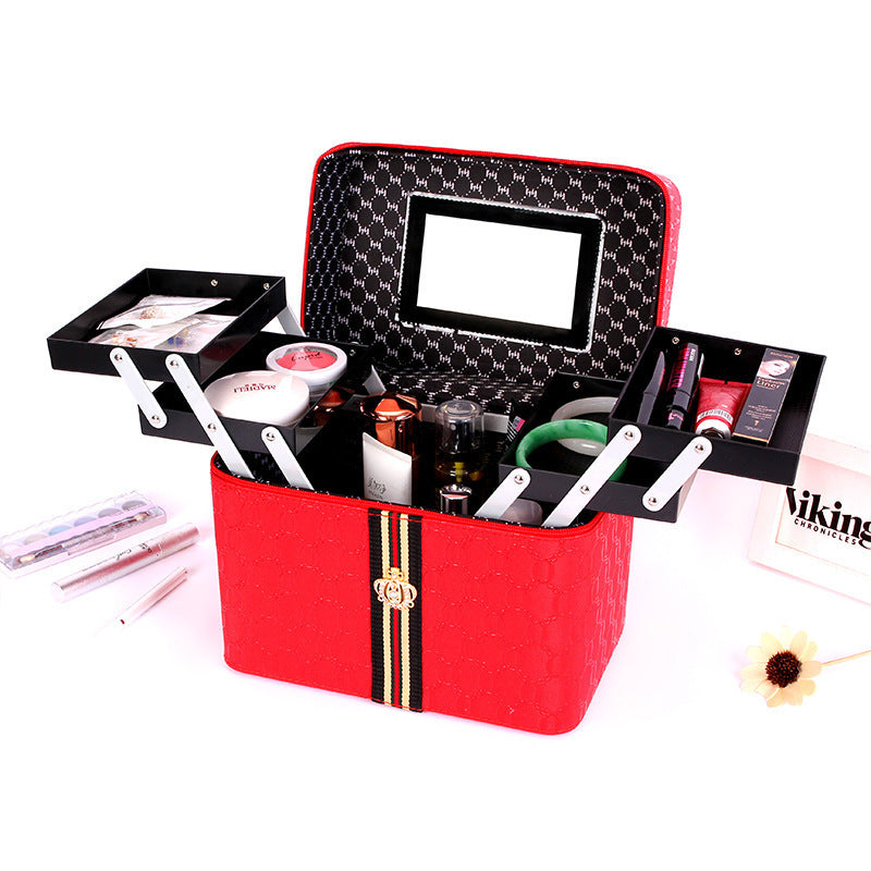 Cosmetic Bag Hand - Held Multi - Layer Storage Box