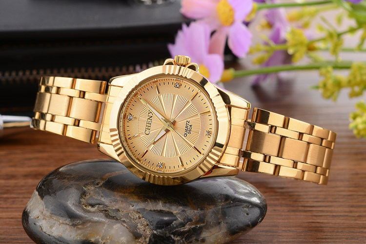 Luxury Brand Man Gold Dress Watches Stainless Steel