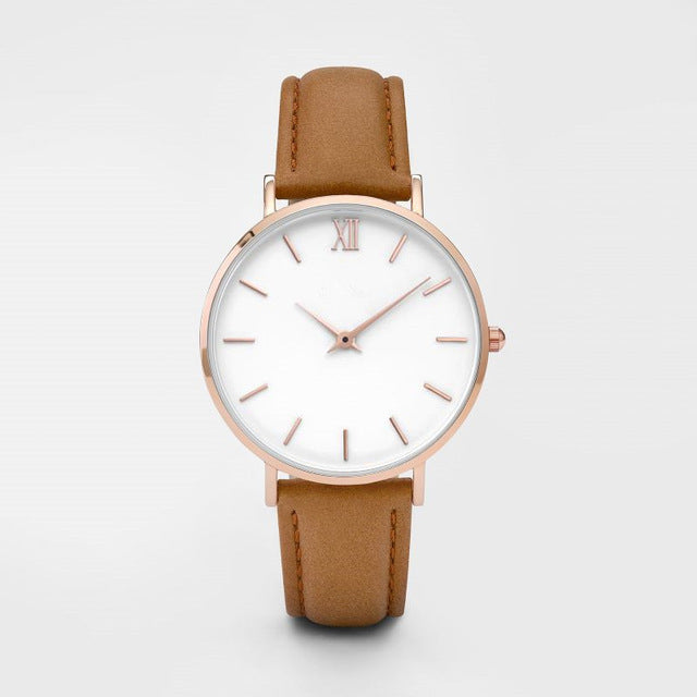 Fashion Women Watches Leather Quartz Watch for Ladies Clocks