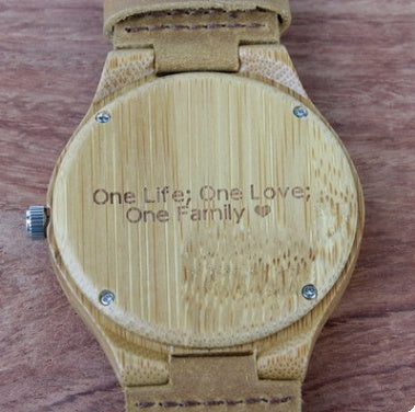 Bamboo and wooden watches with one to one pictures