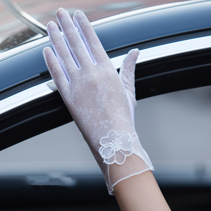 Gloves female UV protection ice silk gloves