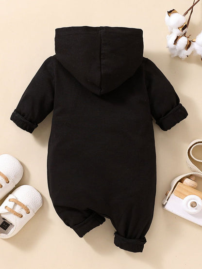 Baba LITTLE BOSS Grafiese Hooded Jumpsuit