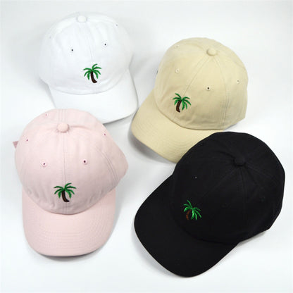 Embroidered Hat Coconut Versatile Cap Fashion Personality Baseball Cap