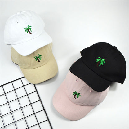 Embroidered Hat Coconut Versatile Cap Fashion Personality Baseball Cap